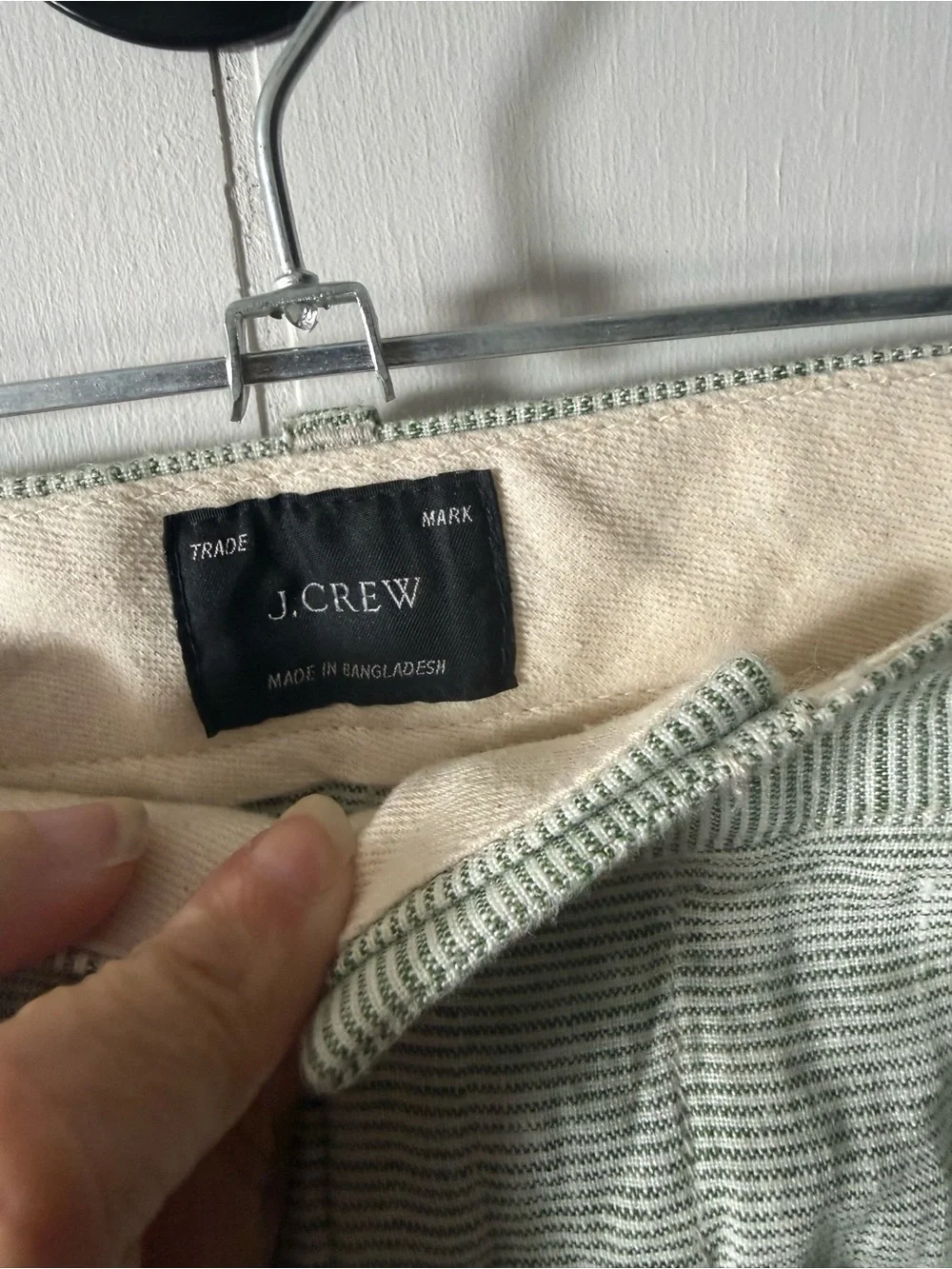 J crew Men's Light Green Linen Blend Shorts